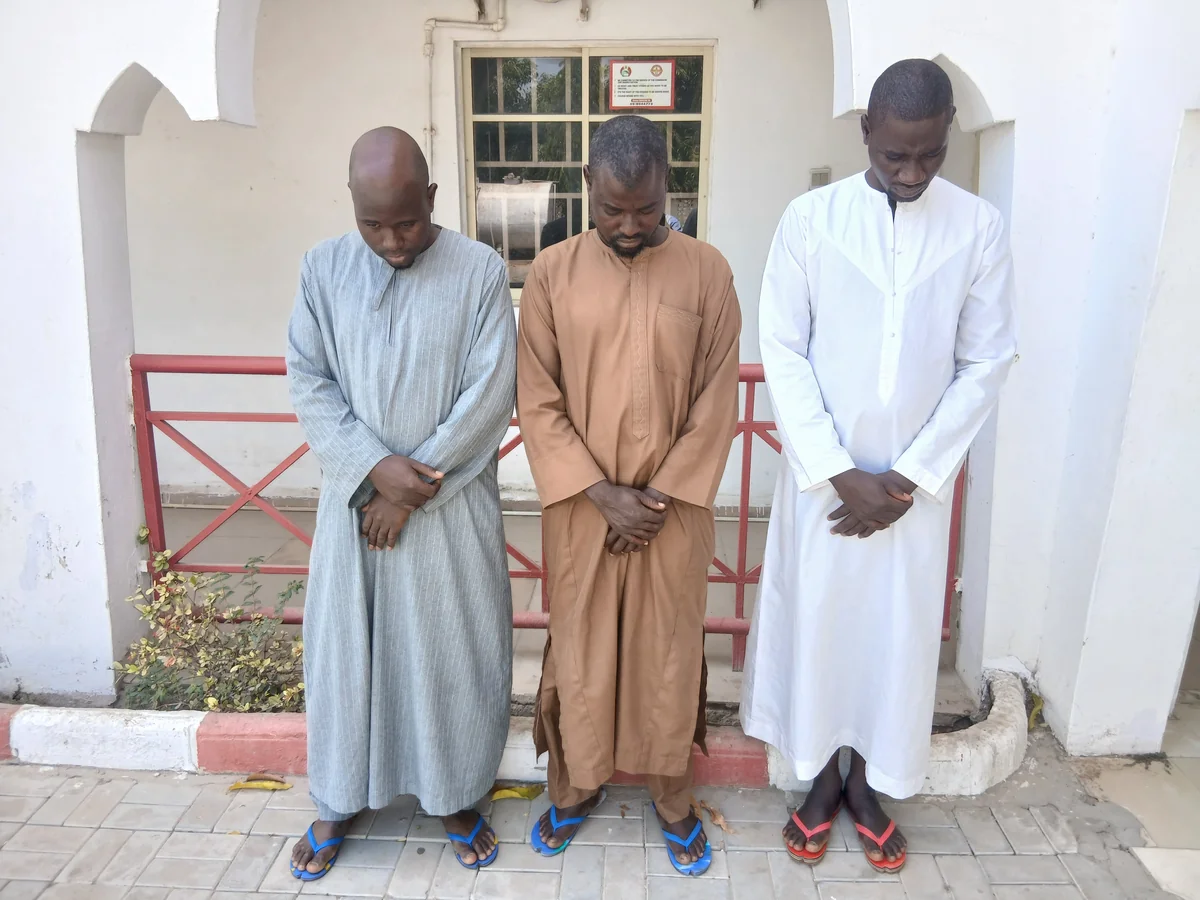 Nigeria! 2026 So-Safe Corps Foils Cattle Rustling in Ogun, EFCC Arrests Three Suspected Illegal Gold Miners in Maiduguri, EFCC Arraigns Ex-Convict for Alleged N12m Theft in Lagos, Police Confirm 23 Dead 108 Injured In Maiduguri Multiple Suicide Bombings, A timeline of attacks in Nigeria’s northeastern Borno state, Court convicts 10 Filipinos of cocaine trafficking fines them $6m, DSS arrests suspected gunrunner with ‘832 rounds of ammunition’, Court jails three for 10 years over arms trafficking in Taraba, Man arrested over unlawful possession of 4 human heads in Sagamu, EFCC Arrests Kannywood Star Samha Inuwa for Alleged Naira Mutilation, Kwara Attacks: 78 Corpses Given Mass Burial As 35 Persons Abducted, Bandits Strike Kaduna Community Abduct Widow’s Two Daughters, Police file charge against activists for ‘abusive songs’ during anti-demolition protest in Lagos, 13 Brigade Troops Arrest Suspected Gun Runner Recover 245 Cartridges In Cross River, Driver in Anthony Joshua accident charged for reckless driving, granted N5m bail, JUST-IN: Bandits Set Market Ablaze Kill 30 Abduct Scores In Niger