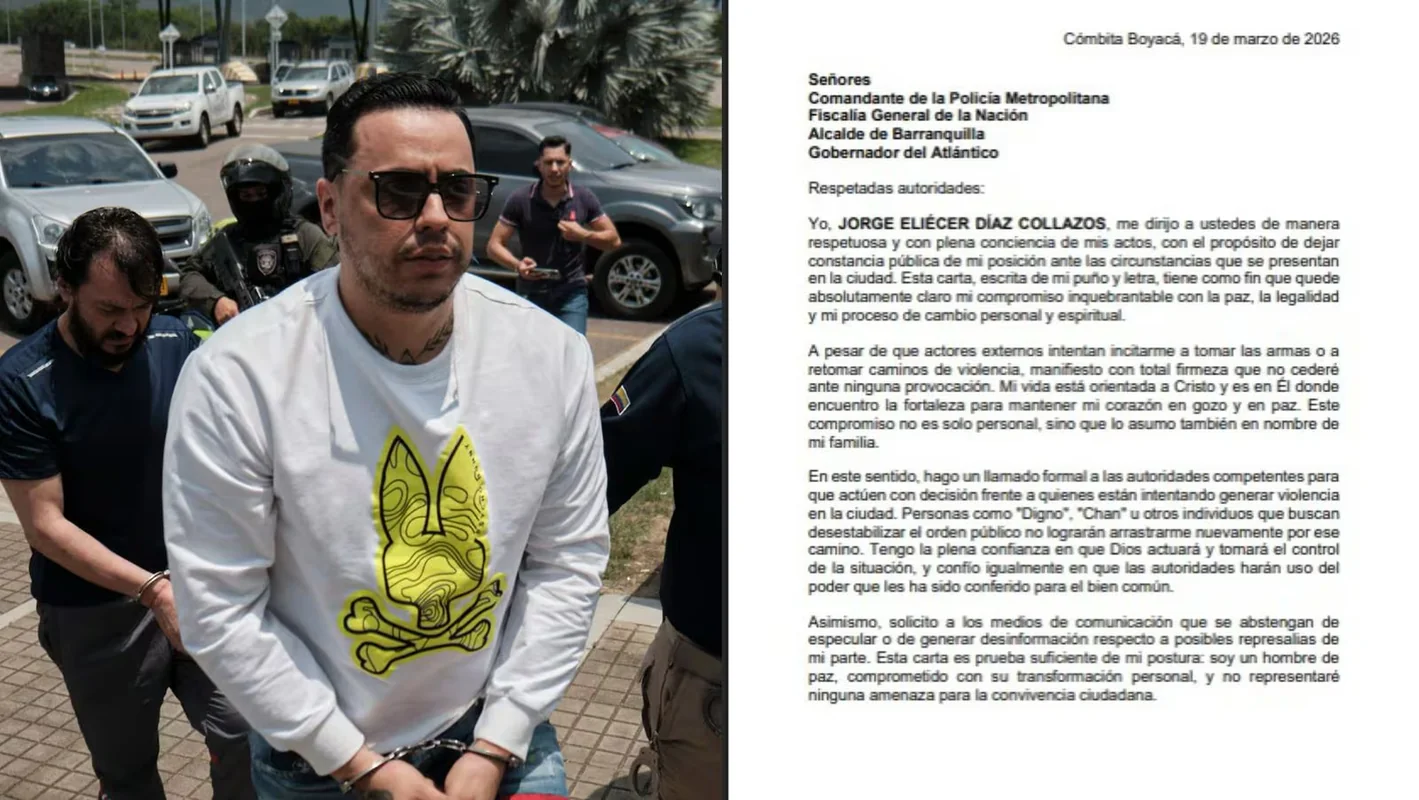 Colombia! 2026 Colombia issues arrest warrants for rebel group members for Miguel Uribe killing, Ejército desmanteló laboratorio de producción de cocaína en Guaviare, Recompensa de $10 millones por recaptura de reclusos fugados de cárcel de Barranquilla, Entre rutas clandestinas: así cayó la red que movía estupefaciente hacia EE.UU., Desarticulan banda de “apartamenteros” que viajó desde Villavicencio a delinquir en Ibagué, Castor’ rompe el silencio tras ataque y apunta a otros actores criminales, El crudo testimonio que estremece el caso de las hermanas Hernández Noriega, No cesa la violencia en el Atlántico: asesinan a tiros a dos mujeres en Baranoa y Repelón, Condenan a 22 años de cárcel a “El Viejo” pieza clave en el magnicidio de Miguel Uribe, Capturan en el barrio Mundo Feliz de Galapa al presunto extorsionista del alcalde de Sabanagrande, Una pareja utilizaba su casa como fachada para vender droga: así cayó, Cayeron 4 presuntos expendedores con droga cerca de colegios, Cae alias “Chucky” con amplio prontuario por estupefacientes, Atraparon al “combo de Fanor”, Colombian police capture 121 members of criminal groups charged with extortion and kidnappings, Capturan hombre acusado de delitos sexuales a un menor de edad cuando adelantaban asesoría de tareas, Pagarán recompensa por la información que permitió la captura de alias ´Molina´ en Ibagué, Colombia da luz verde a la entrega de Dayonis Orozco Castillo a la justicia chilena, Capturan a «Mirla» líder del Eln por crímenes en Bolívar, Capturan a tres presuntos homicidas de lideresa y su hijo en Barrancabermeja, ‘Gabriela’ condenada a 21 años por el magnicidio de Miguel Uribe Turbay, Secretaría de la Mujer alerta por posible impunidad del feminicidio de Diana Carrero, Cayó alias “Megamente”, Justicia después de 11 años: detenido por triple homicidio y tres heridos en Bolívar, Caso Valentina Cepeda: imputan feminicidio agravado a expareja, Juez legaliza captura del presunto feminicida de Valentina Cepeda en Villa Campestre, “No tiene por dónde salirse, ese señor es un peligro para la sociedad”: padre de Valentina Cepeda tras captura del presunto feminicida, “Para la familia de Valentina esta captura no quita el dolor pero trae justicia”: diputada Moreno, Capturan en Ibagué a hombre condenado por un hurto ocurrido en 2020, Joven es hallado sin vida en una chatarrería en Soledad, La muerte de Juan David Algarín un caso atravesado por la depresión